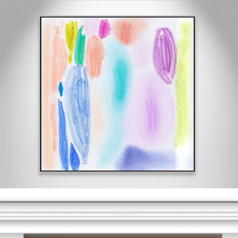 Vivid Space II - Square Version Print par Bea Dina, Argent, H 46,5 po x l 46,5 po
