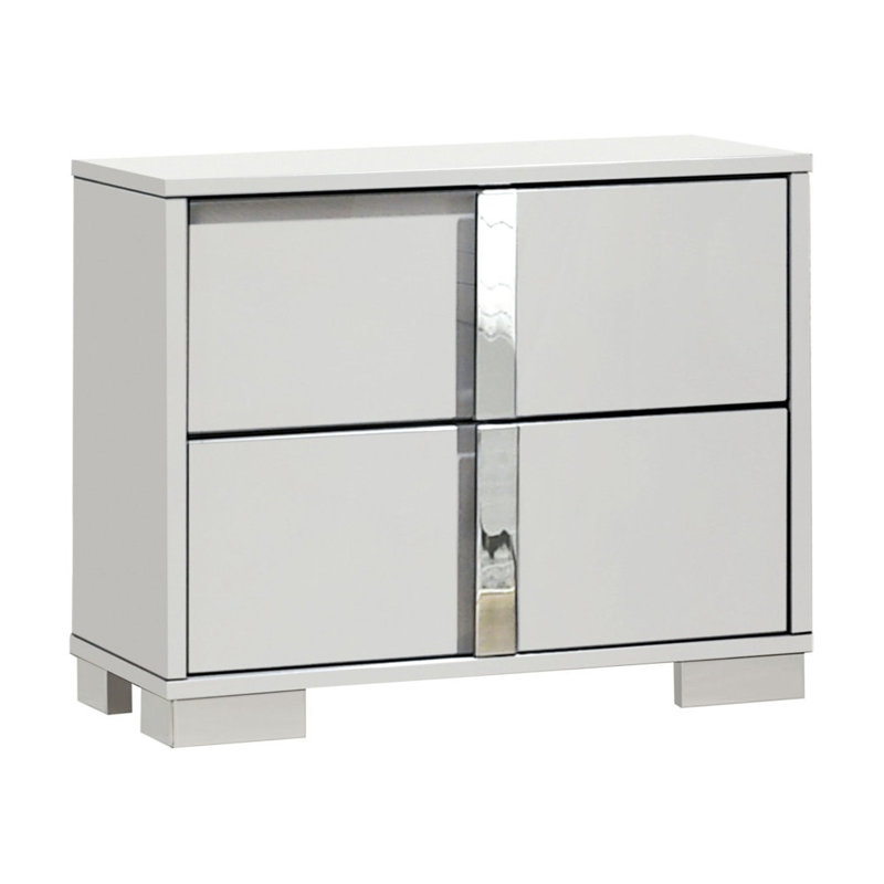 Table de chevet, blanc, Blanc