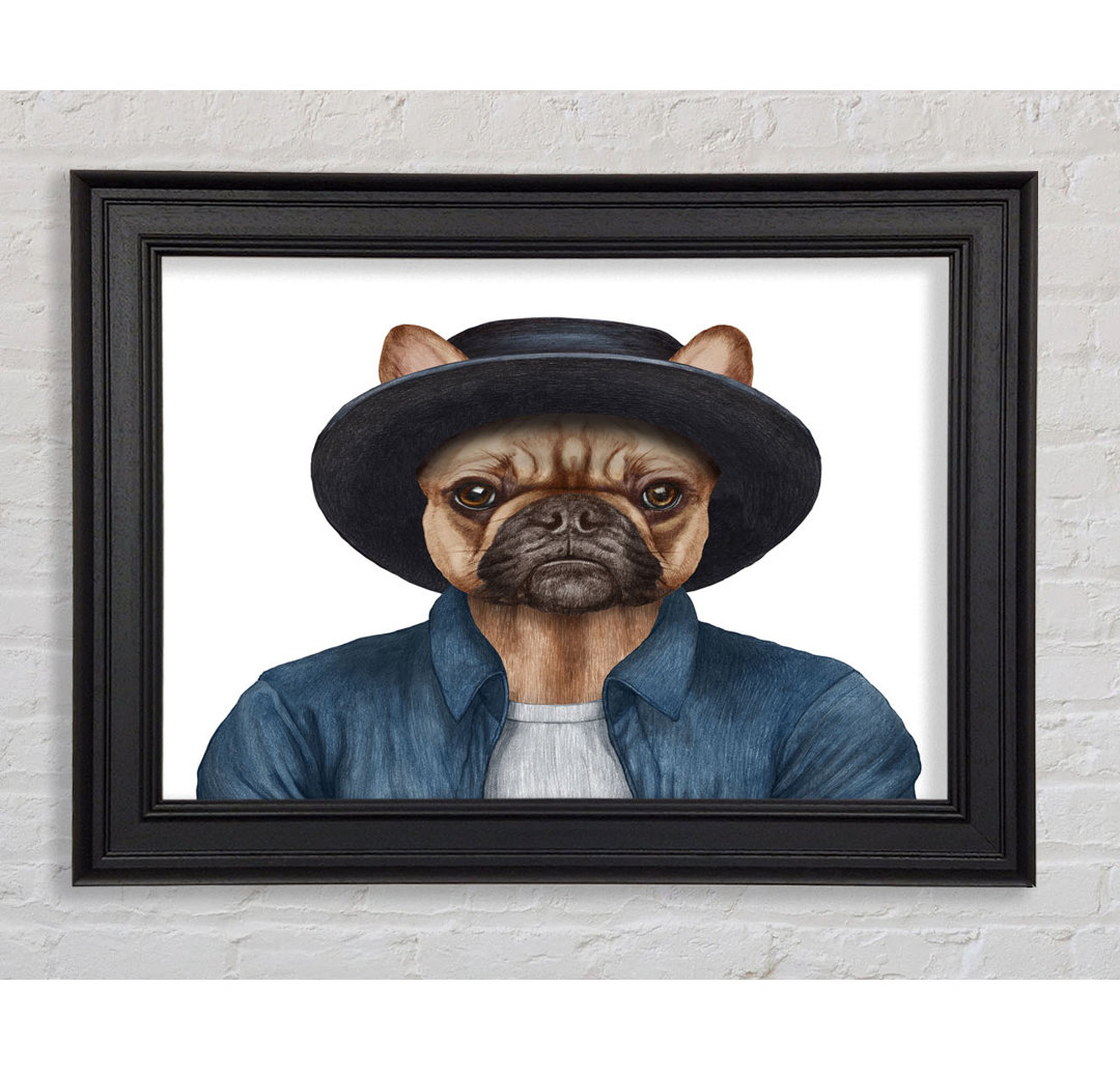 Leinwandbild French Bulldog Hat Dog