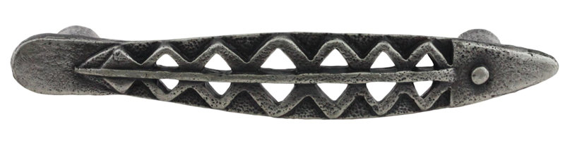 3-3/4" Fish Pull Solid Pewter