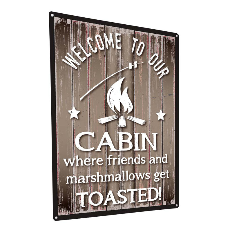 «Welcome To Our Cabin Toast On», art textuel