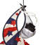 Nahit Patriotic Welcome Lit Burlap Twister
