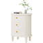 Table de chevet ovale 20 po avec 3 tiroirs