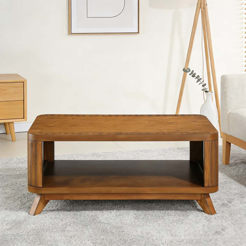 Table basse rectangulaire en bois