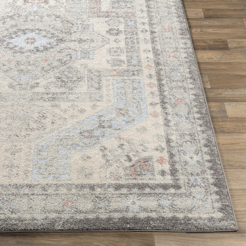 Tapis oriental gris moyen / gris anthracite Caban, Rectangle 5 pi 3 po x 7 pi 3 po