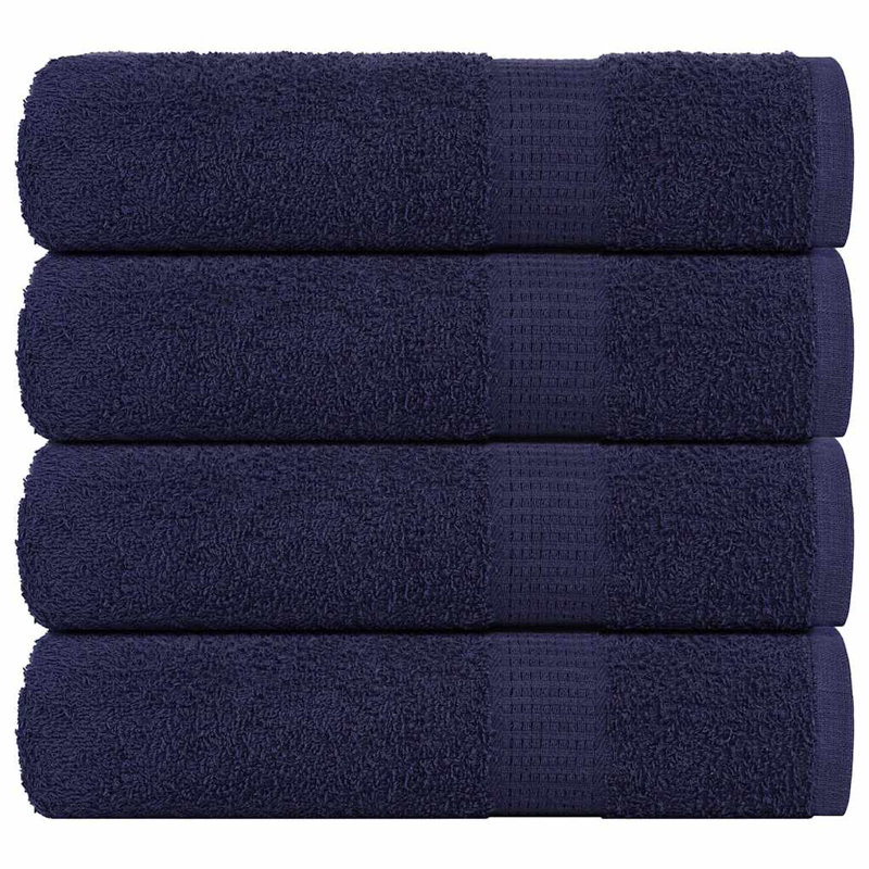 Santario 100% Cotton Hand Towel, Navy blue