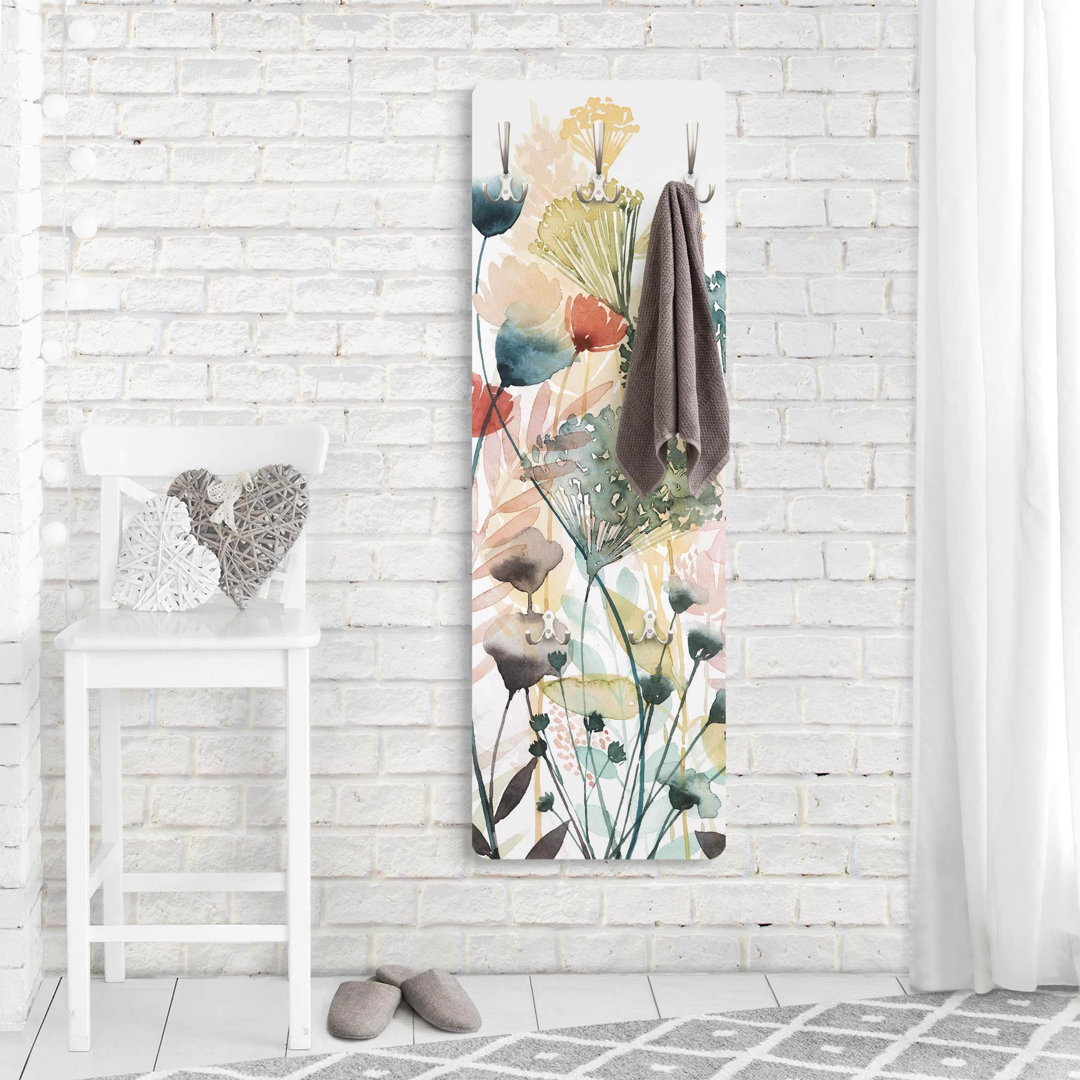 Wildflowers in the Summer I Wall Mounted Coat Rack