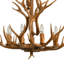 Lustre en bois 8 lumières en résine