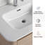 Meuble-lavabo autoportant de 24 po avec lavabo en céramique, coins arrondis et conception sans poignée-116159713