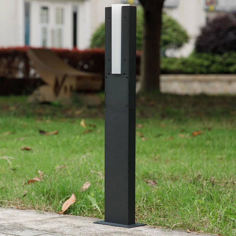 Lumière de sentier d'extérieur à DEL de style européen moderne avec lumière de jardin des deux côtés, Gris