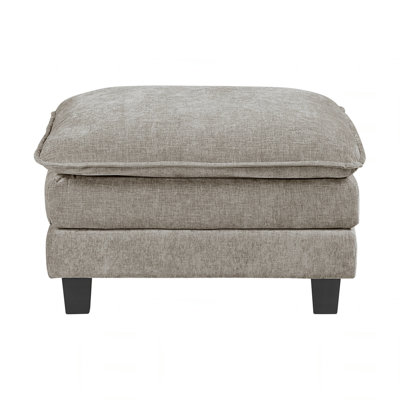Chenille Fabric Upholstery Modern Style Ottoman