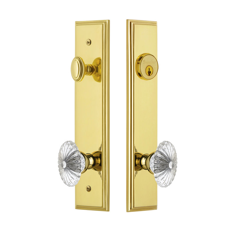Ensemble d'entrée haut Carré, Laiton intemporel, 2,375 po