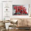 Arbre rouge - Ensemble de 3 toiles tendues-92828829