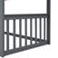 Lit superposé à échelle en gris - lit simple en bois massif pour la taille de la pièce avec bois, choix pratique pour la chambre à coucher-744619261