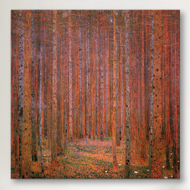 «Fir Forest I» par Gustav Klimt, impression, H 26 po x l 26 po x P 1,5 po, Toile