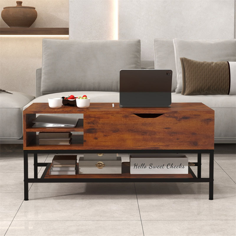 Coffee Table with Storage, Brown