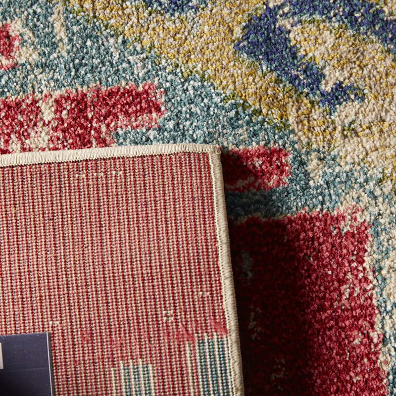 Galan Pink/Orange/Yellow Area Rug, Runner 2'2" x 12'