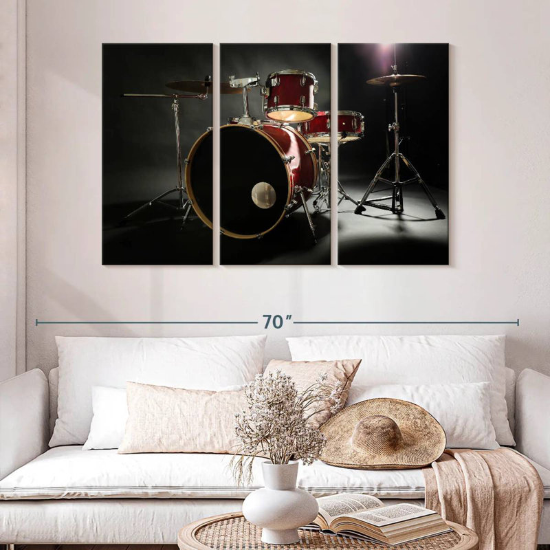 Abarca Red Drum Set, 32" H x 50" W