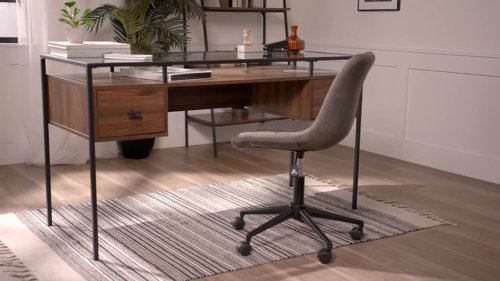 Mercury Row 2 Drawer Glass Top Desk & Reviews | Wayfair.Co.Uk