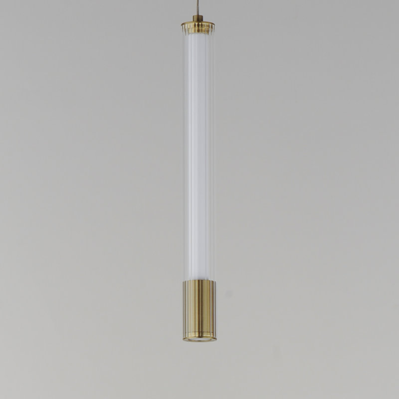 Colbie 1 - Light LED Cylinder Pendant, Natural Aged Brass