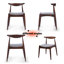 Chaises de salle à manger ergonomiques 2 pièces - Coussin rembourré et dossier de soutien | Idéal pour la salle à manger / cuisine (noyer + gris clair)-644326528