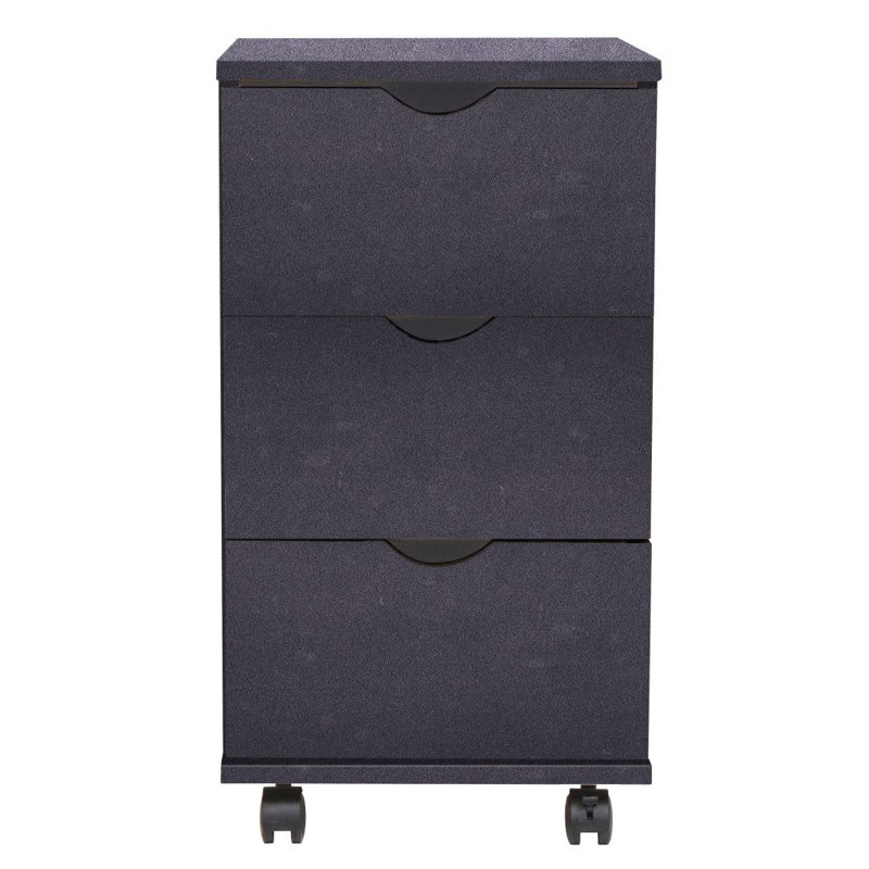 vidaXL Drawer Unit Engineered Wood Small Drawer Unit Rectangular, Black