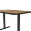 Table bistro café Correll 30 x 60, plateau rectangulaire en chêne thermolaqué fusionné de chêne moyen, base en T en fonte noire, plateau , patins de nivellement