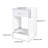 Modern White Nightstand With Drawer And Open Shelf,Scalloped Edge Bedside Table For Bedroom, Cute Minimalist Side Table For Kids Room Or Girls' Room