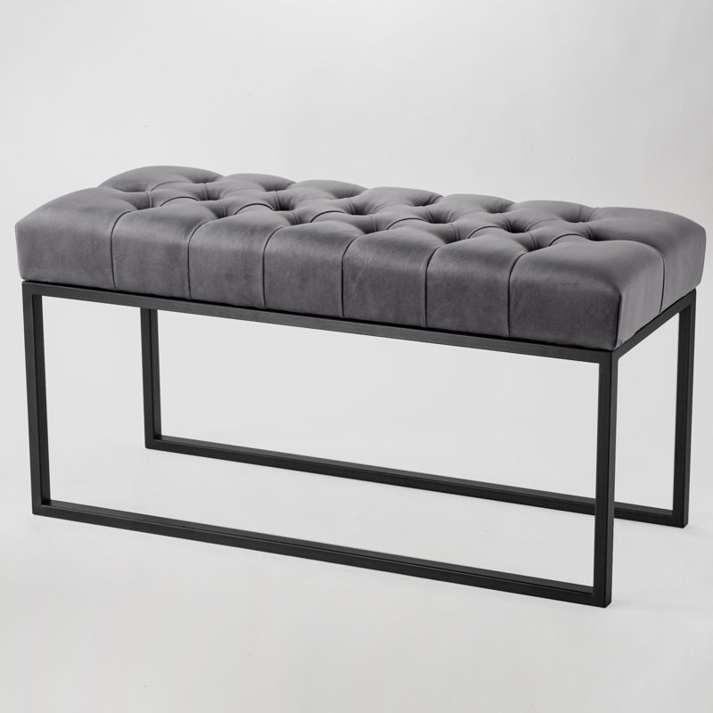 Follmer Velvet Upholstered Bench, H40 x W120 x D30cm