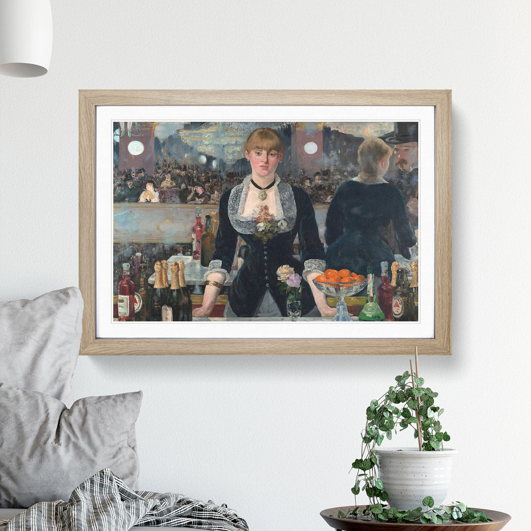 A Bar at the Folies-Bergere by Edouard Manet - Framed Print