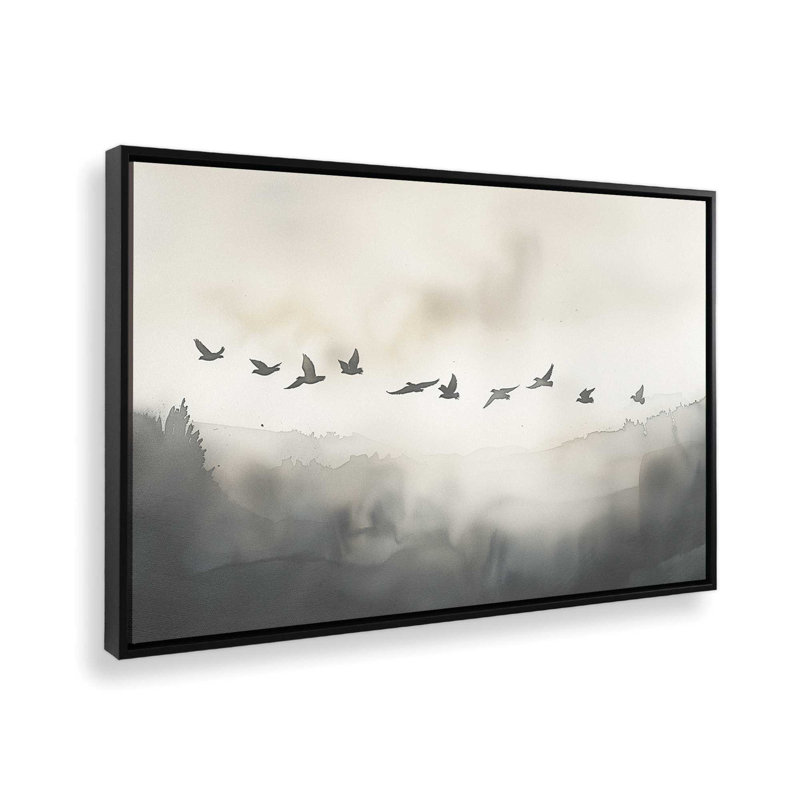 Impression sur toile Winged Wonders dans un cadre doré, 24 po x 36 po, Cadre noir satiné, H 32,75 po x l 48,75 po x P 1,75 po