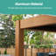 Cadre en aluminium pour pergola à persiennes avec toit réglable imperméable-104701543-104701545