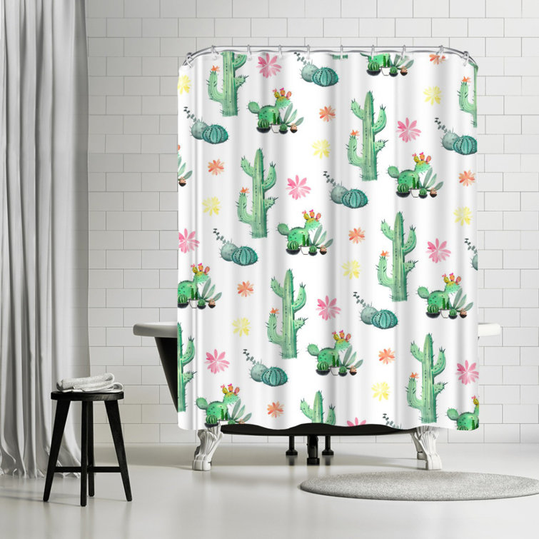 71 x 74 Shower Curtain, Cactus by Victoria Nelson East Urban Home