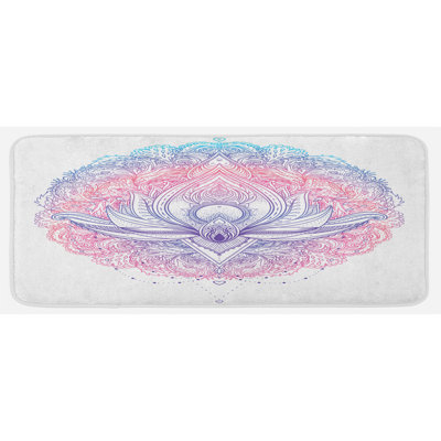 Tapis de cuisine arc-en-ciel Mandala