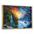 Toile avec cadre flottant or