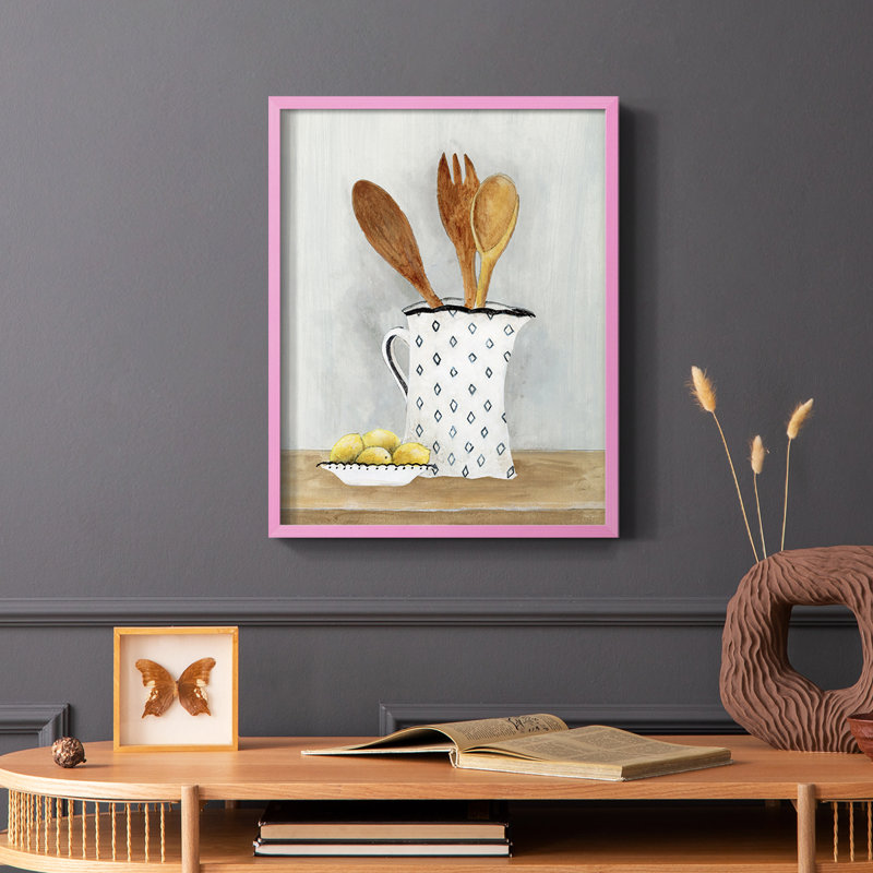 Impression encadrée Cottage Kitchen III - bois massif, Rose, H 10 po x l 8 po