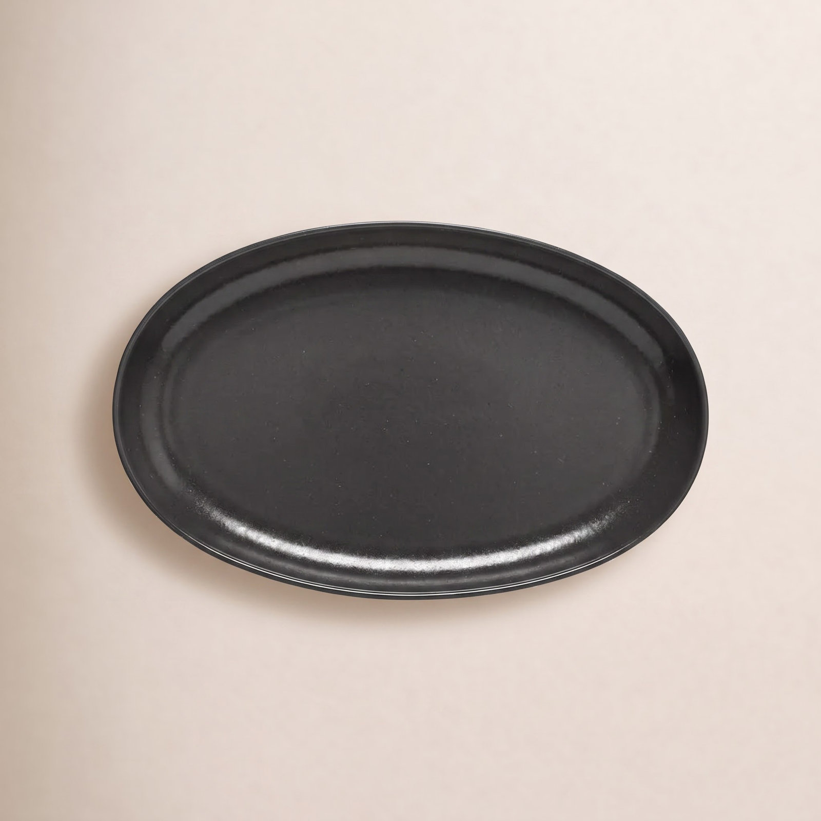 Casafina Pacifica Oval Platter, 0.91" H x 8.1" W x 12.72" L, Seed Gray