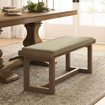 Marius Modern Contemporary 50"W Solid Wood Bench with Linen Upholstered