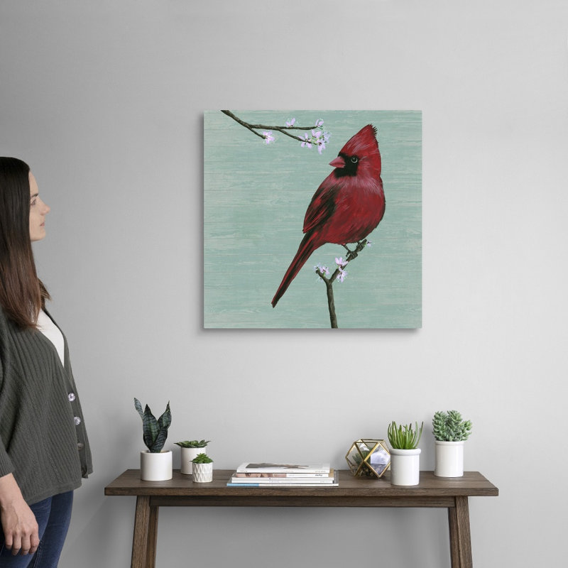 Oiseau, art mural sur toile II, H 24 po x l 24 po x P 1 po, Toile tendue