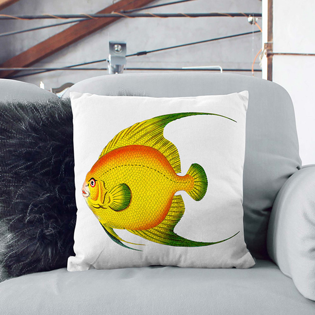 Golden Butterflyfish by George Shaw Cushion with Filling