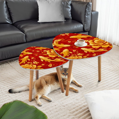 Ensemble de 2 tables basses gigognes Triangle