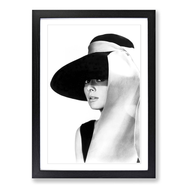Audrey Hepburn 6 Framed Print, Black