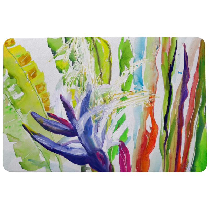 Upton Non-Slip Floral Doormat, Rectangle 1'6" x 2'2"