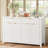 Modern Wave-Pattern Console Table with 2 Drawers and 4 Doors-950686950