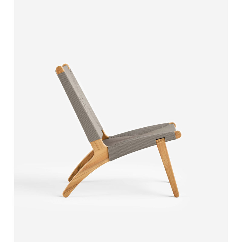 Masaya Lounge Chair, Natural / Taupe Cross Braided Cord