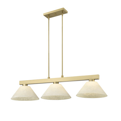 Caine 3 - Light Steel Dimmable Linear Chandelier