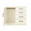 Grande commode Roby, 4 tiroirs avec armoire, 47 po, mélamine-114490589