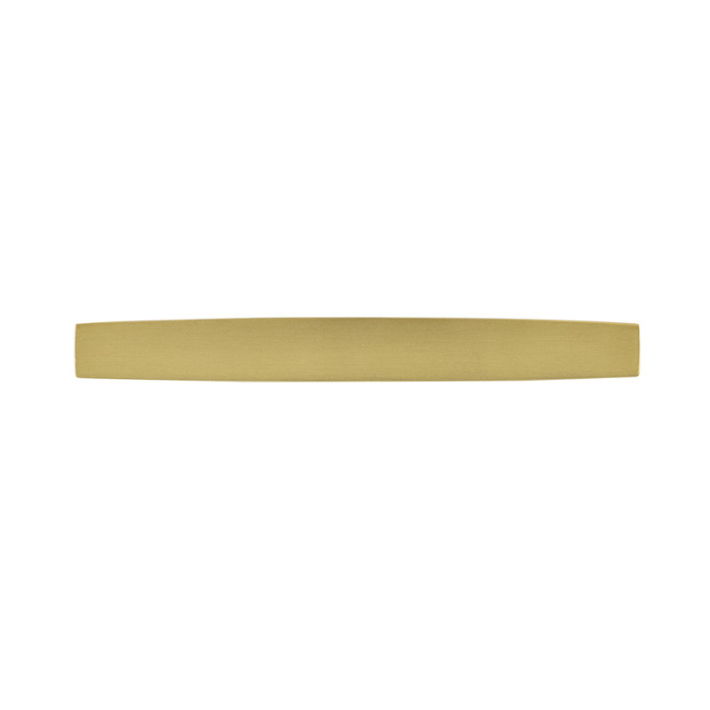 Channel Collection Handle Pull - Cabinet Pull - Contemporary Hardware for Drawers & Cabinets, 3 3/4", Brushed Golden Brass