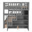 Lit superposé d'escalier de chambre à coucher avec tiroir et rangement, rangement gris Distinction dans la chambre, ferme