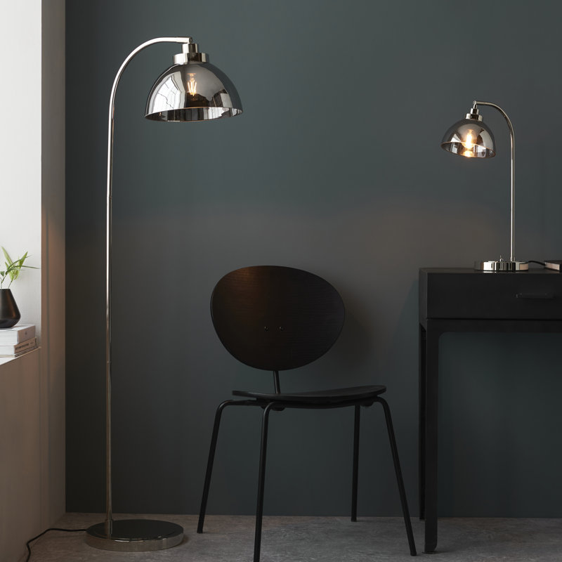 Blossburg 144cm Nickel Arched Floor Lamp